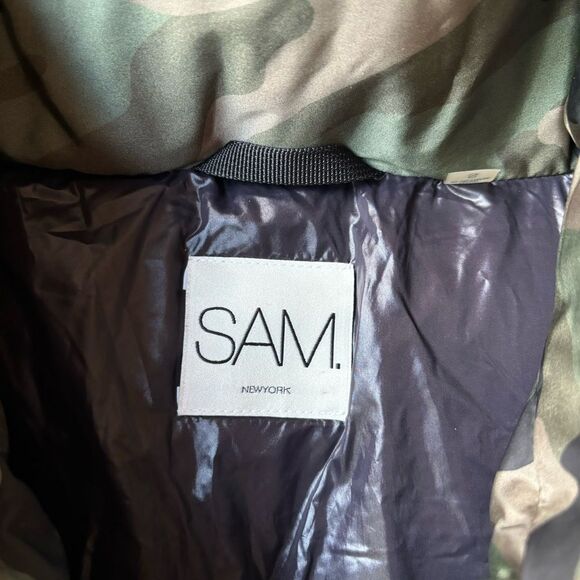SAM. Freestyle Camo Down Feather Puffer Coat S - Picture 4 of 8